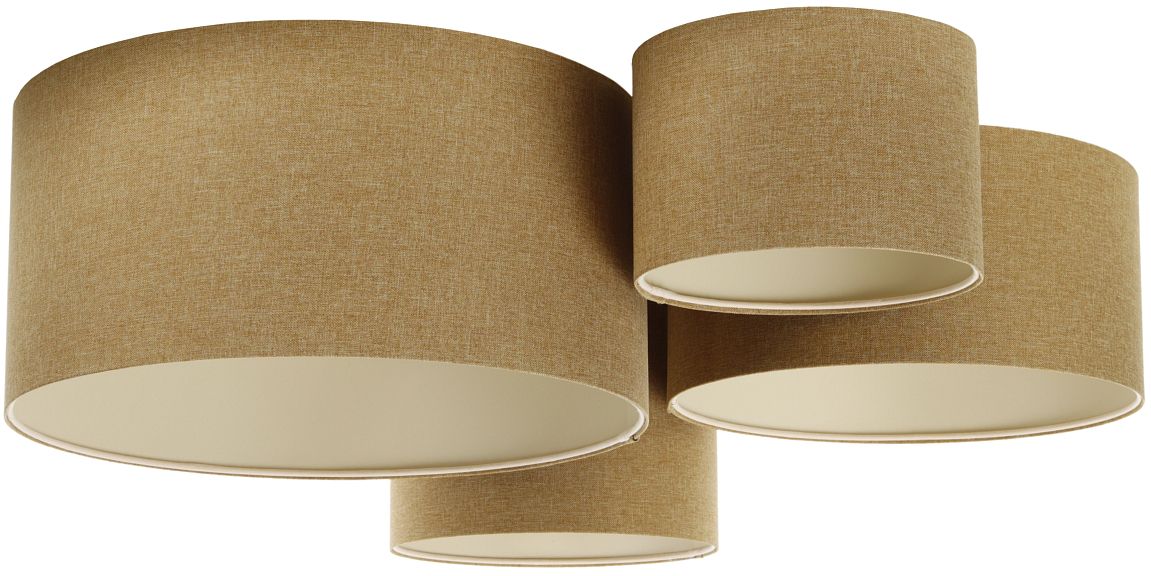 Darmowa Dostawa - Lampa podsufitowa 4x60 W brązowa BPS Koncept Boho Ellegant 084066