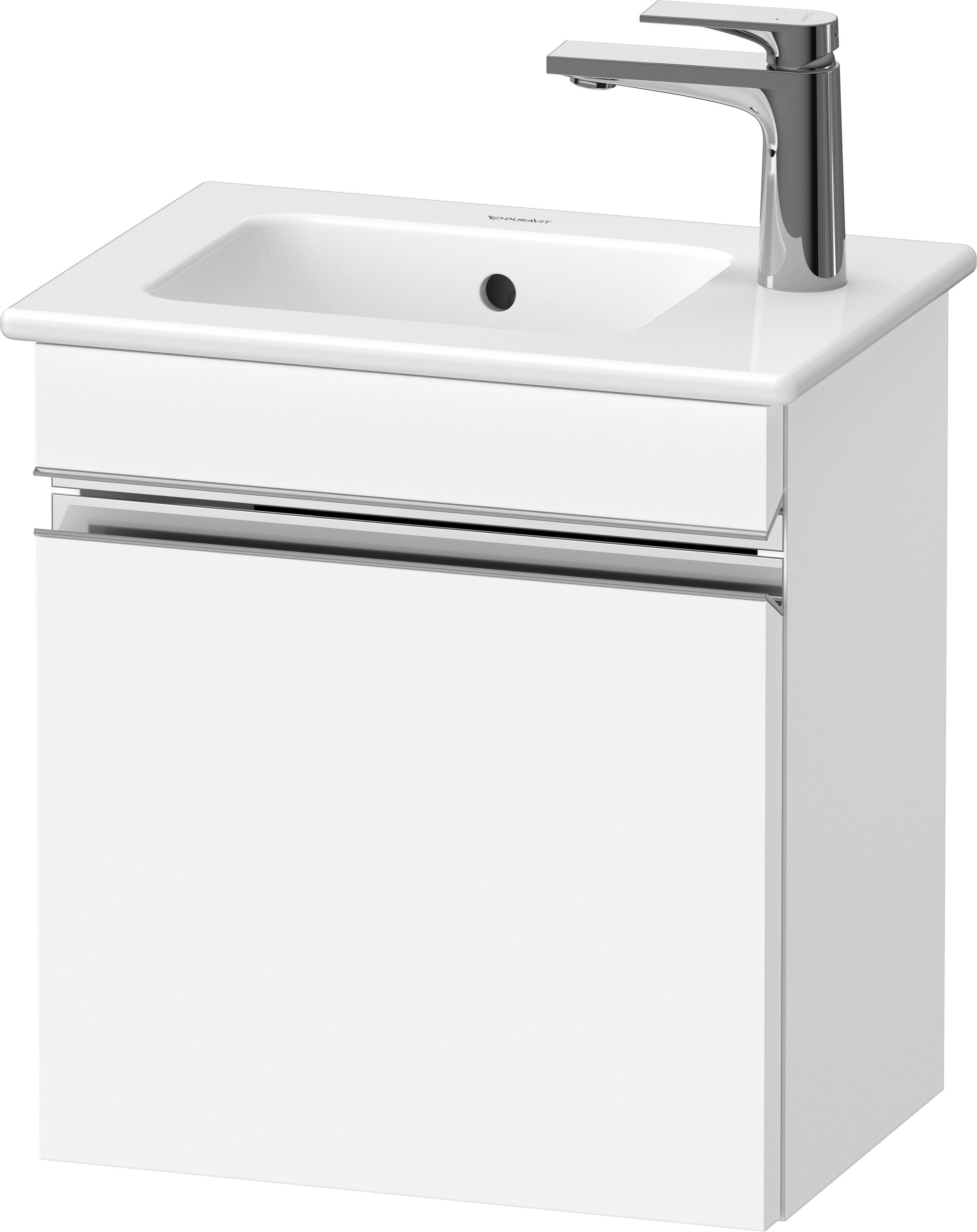 Darmowa Dostawa - Szafka 40x28.7x44.3 cm podumywalkowa wisząca biała-chrom Duravit Sivida SV4642L10180000