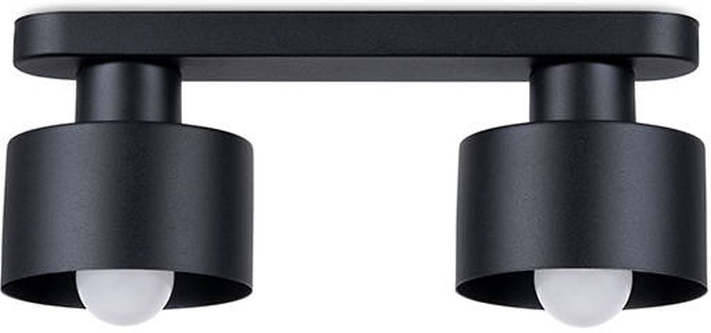 Darmowa Dostawa - Lampa podsufitowa 2x60 W czarny Sollux Lighting Savara SL1130