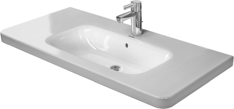 Darmowa Dostawa - Umywalka 100x48 cm prostokątna ścienna-meblowa-z blatem biała Duravit DuraStyle 2320100000