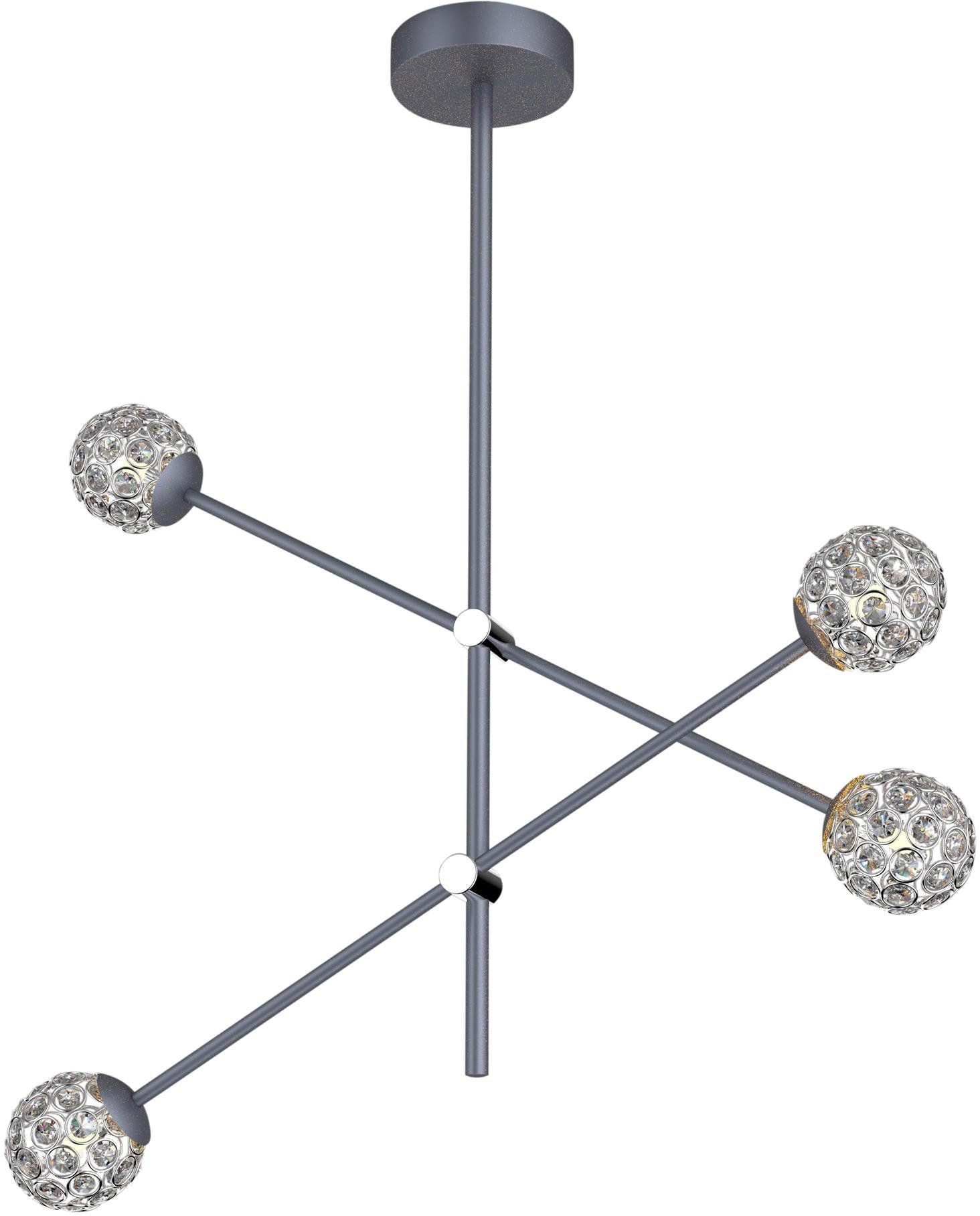 Darmowa Dostawa - Lampa wisząca 4x5 W grafitowa Apeti Paksos A0032340