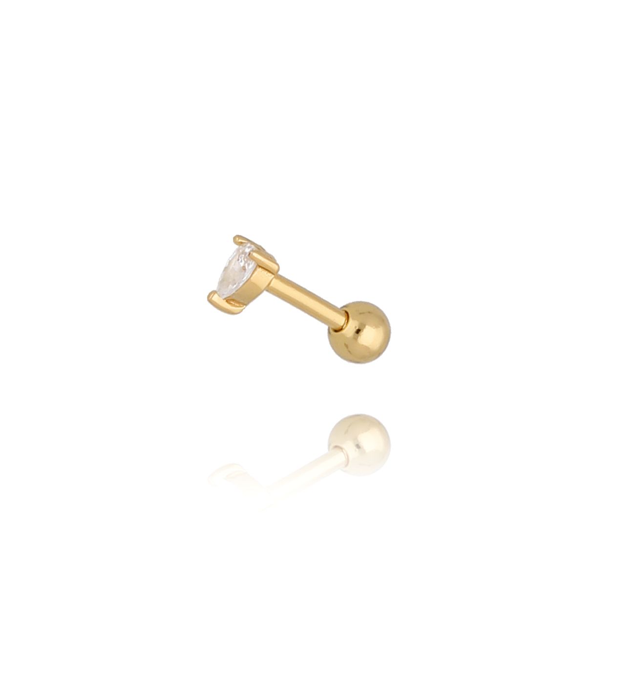 Kolczyk z cyrkonią Piercing KFA0054