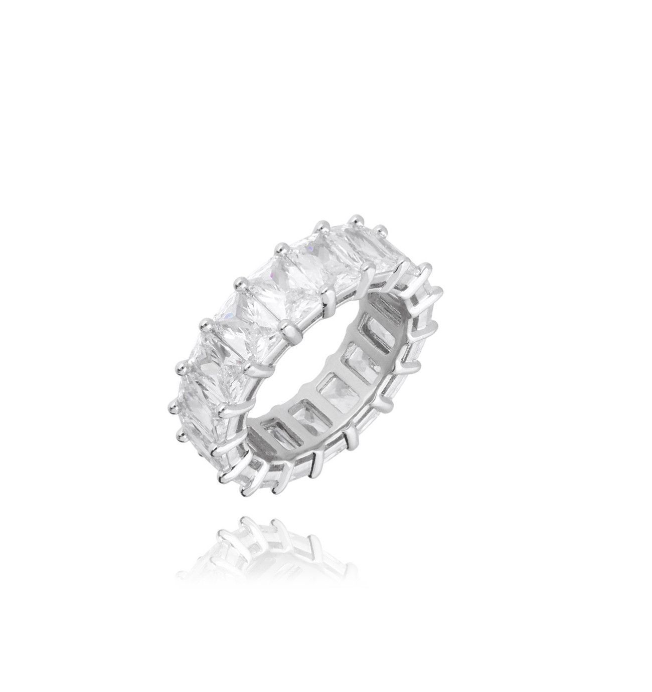 Pierścionek srebrny z kryształkami Silver Ice PRG0237