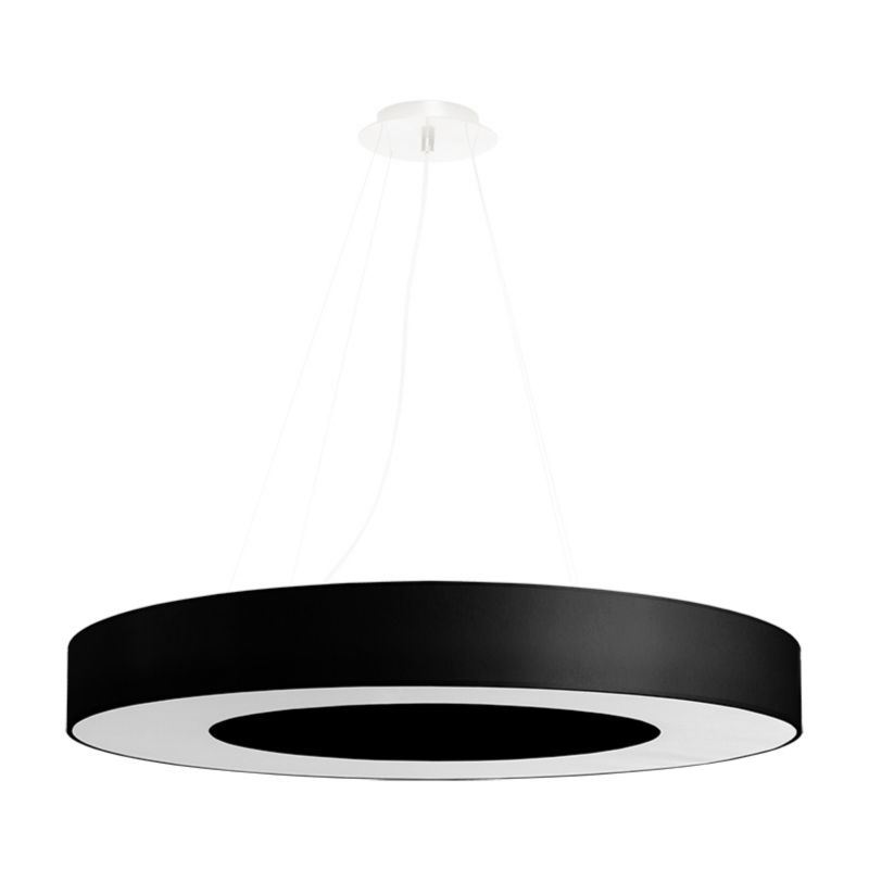 Żyrandol Sollux Lighting SATURNO SLIM 70 czarny 1 szt.