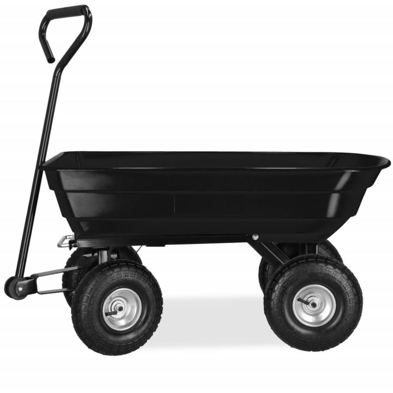 Wózek transportowy Springos ogrodowy z funkcją wywrotki przyczepka 250 kg 75 L czarna 1 szt.