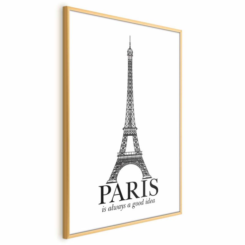 Plakat Artgeist Paris 29,7x42 cm z ramą złotą 1 szt