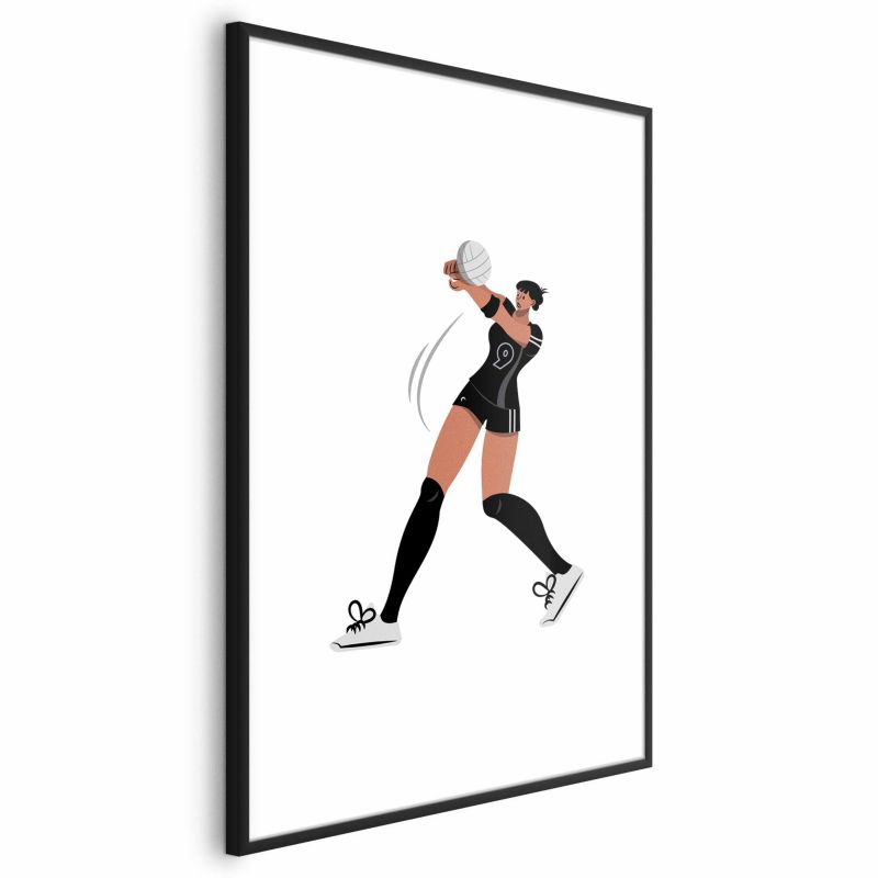 Plakat Artgeist Siatkarka 60x90 cm z ramą czarną 1 szt
