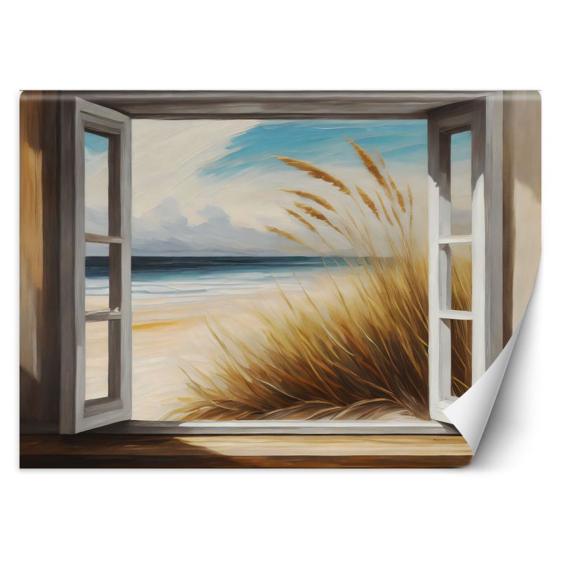 Fototapeta Feeby Widok z okna na plażę 200x140 1 szt