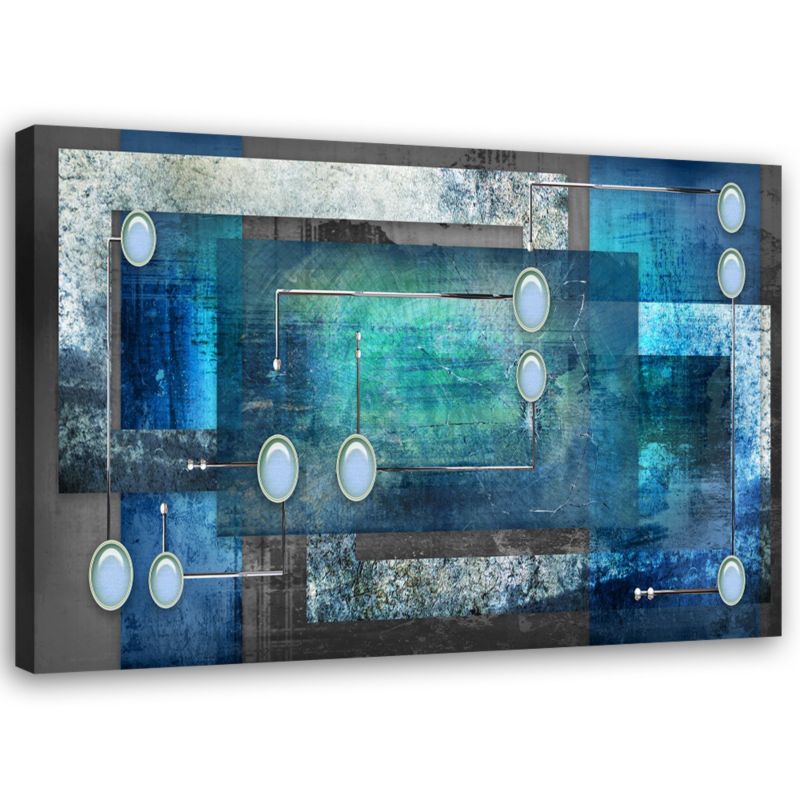 Obraz do salonu pokoju Feeby Niebieska Abstrakcja 3D 100x70cm 1szt