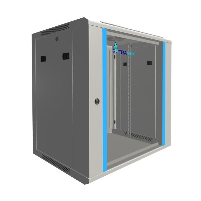 Szafa rack Extralink 12U 600x450 Szara montowana na ścianie 1szt