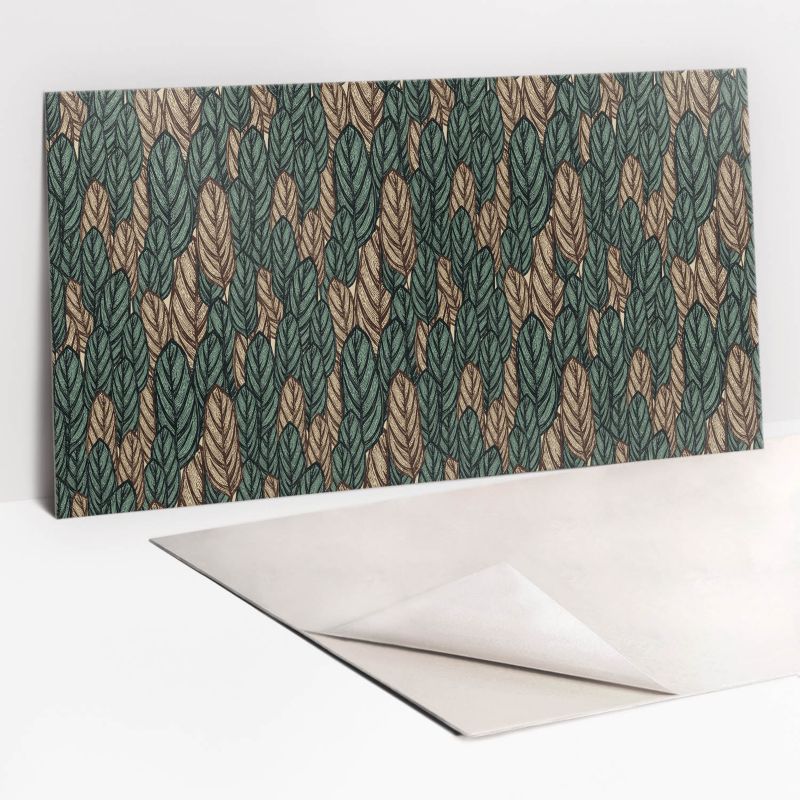 Panel samoprzylepny Tulup 100x50 cm Rysowane boho liście 1 szt.