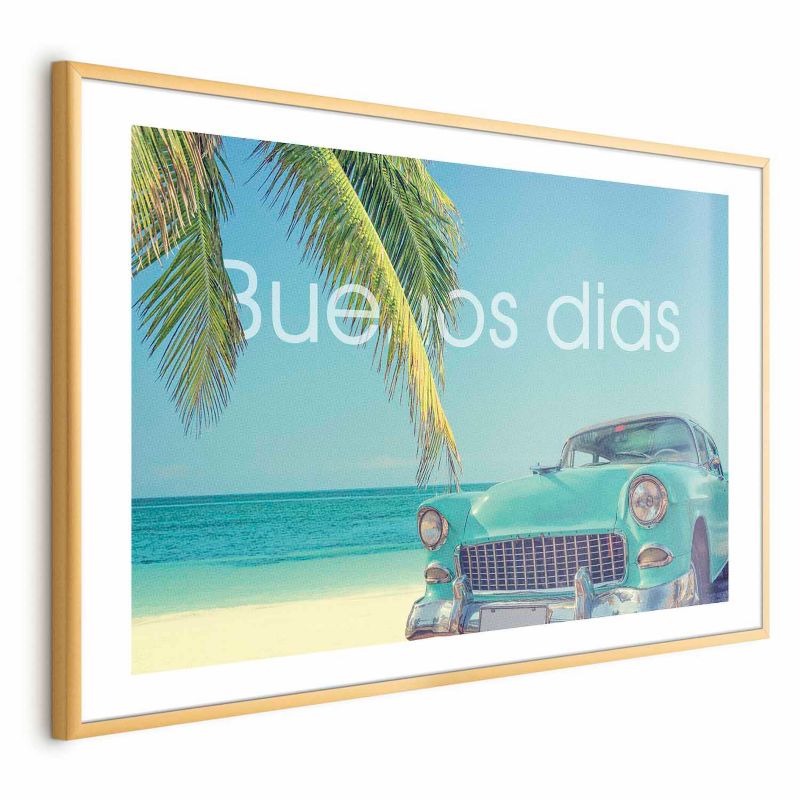 Plakat Artgeist Buenos dias 42x29,7 cm z ramą złotą 1 szt