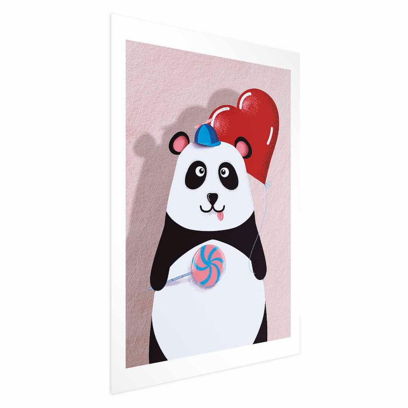 Plakat Artgeist Panda z balonikiem 21x30 cm bez ramy 1 szt