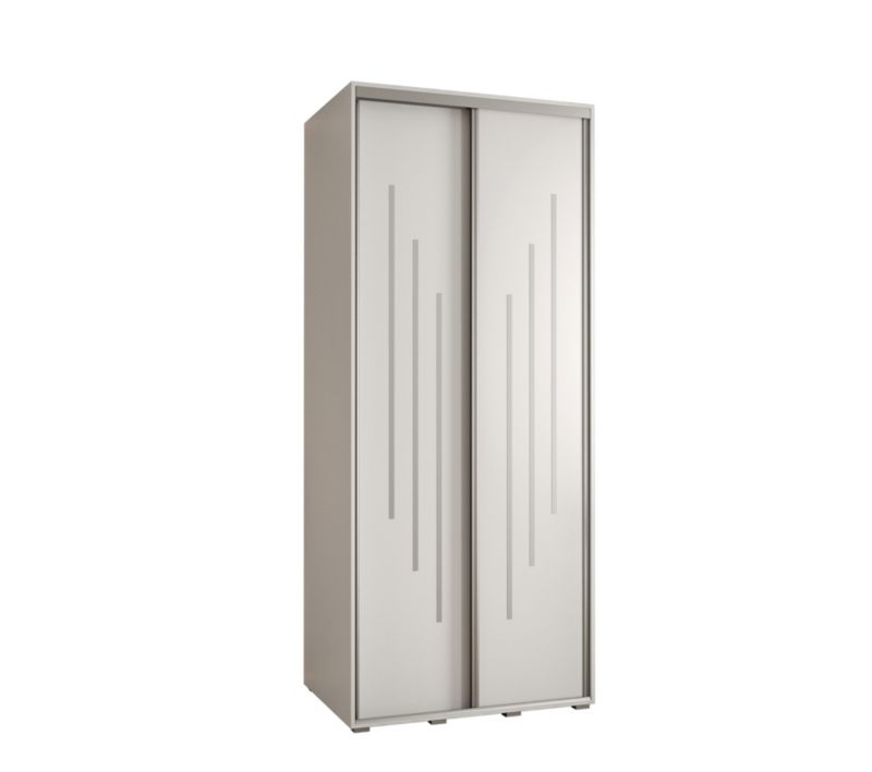 Szafa przesuwna Abiks DAVOS 8 wysoka szer.120cm gł.45cm biały/biały/srebrny 1szt.