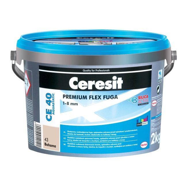 Fuga elastyczna Ceresit CE 40 Aquastatic piaskowa 2 kg