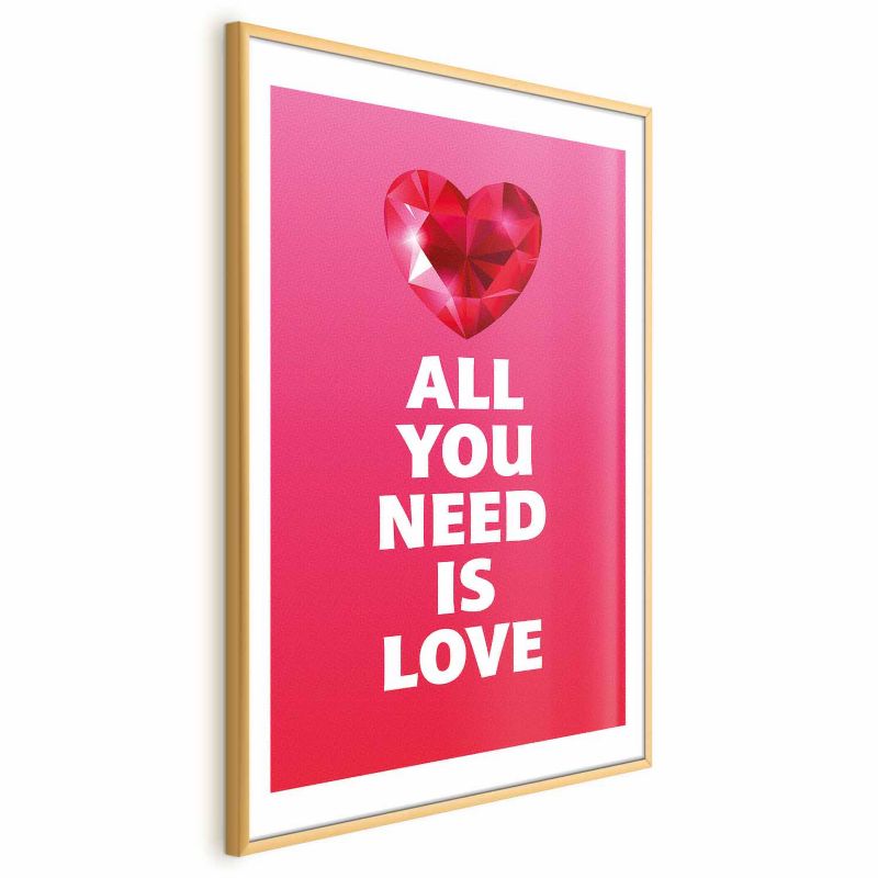 Plakat Artgeist Zjawiskowe serce 21x30 cm z ramą złotą 1 szt