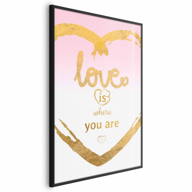 Plakat Artgeist Love Is 60x90 cm z ramą czarną 1 szt