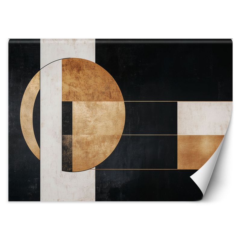 Fototapeta Feeby Abstrakcja Geometryczna Czarno Zlota 250x175 1 szt