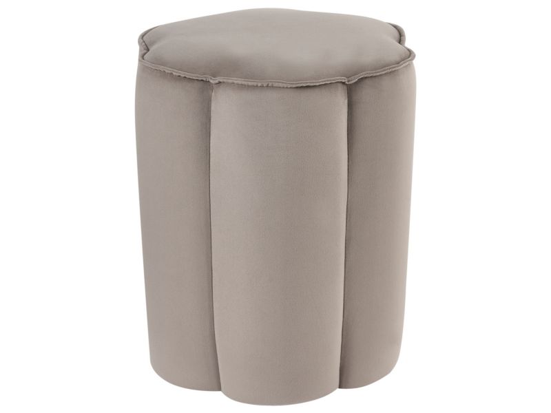 Puf welurowy 39 x 34 cm beżowoszary Tappen 1 szt.