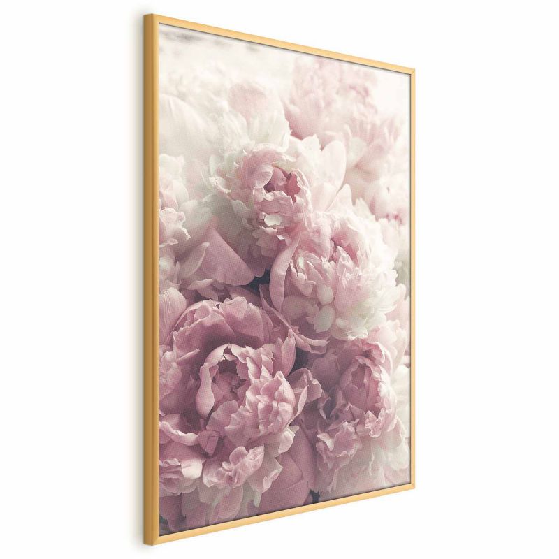 Plakat Artgeist Delikatne piwonie 29,7x42 cm z ramą złotą 1 szt