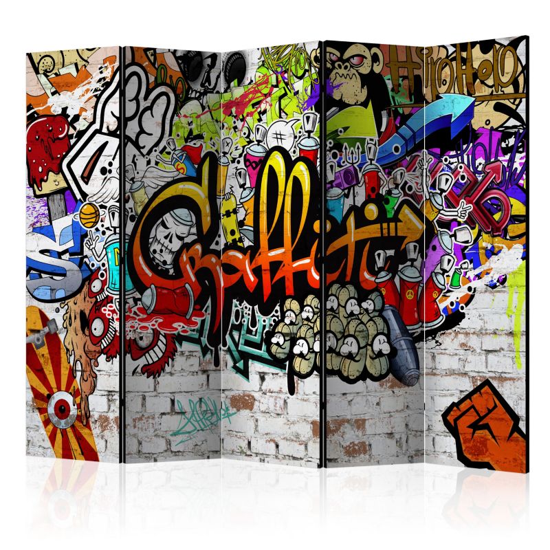 Parawan akustyczny Artgeist Street art 225x172 cm Street art 1 szt