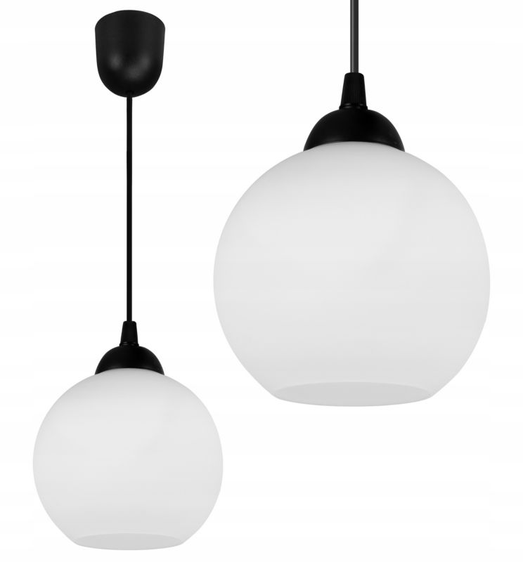 Lampa sufitowa wisząca Light Home LH Eliza 1x E27 60W czarny/biały 1szt.