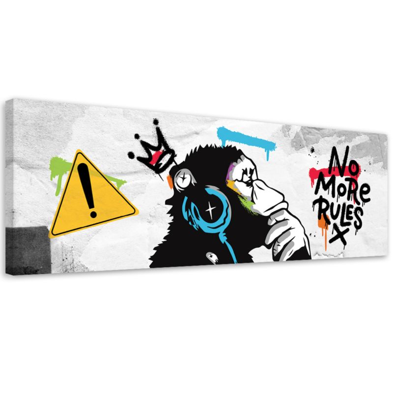 Obraz młodzieżowy do pokoju Feeby Banksy DJ Małpa 120x40cm 1szt