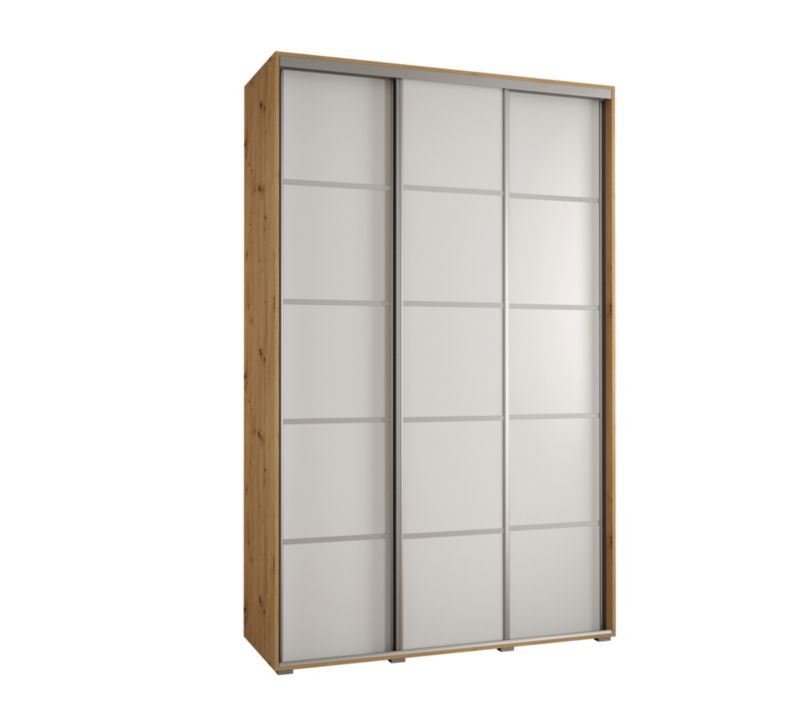 Szafa przesuwna Abiks DAVOS 4 wysoka szer.160cm gł.45cm artisan/biały/srebrny 1szt.