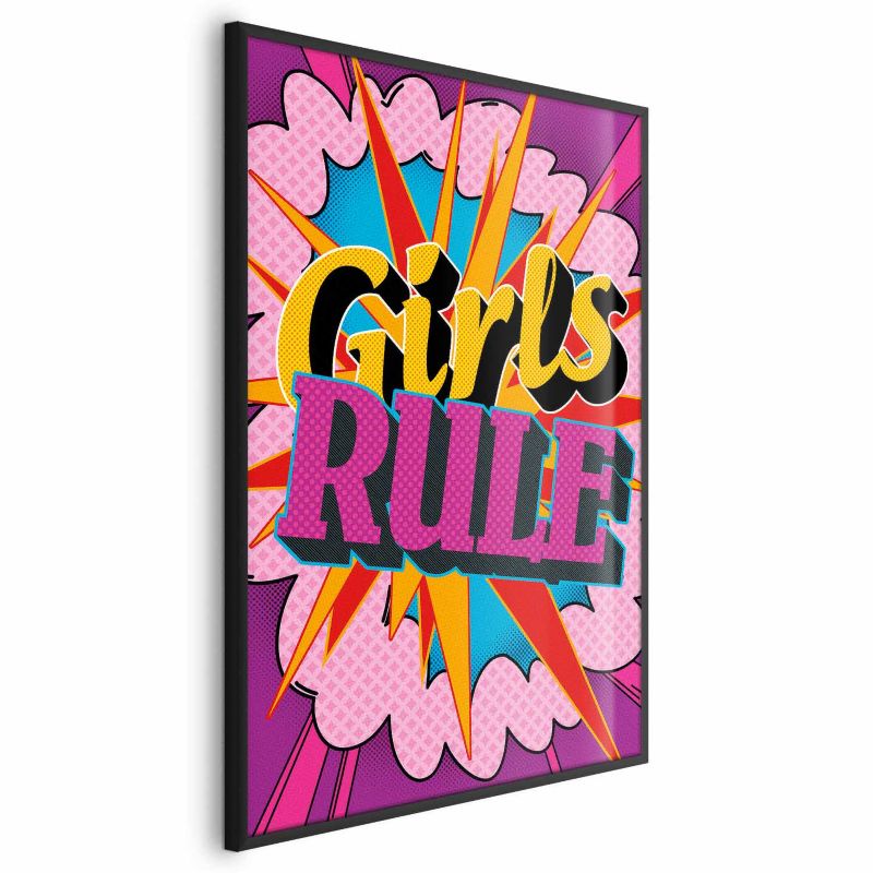 Plakat Artgeist Girls Rule 21x30 cm z ramą czarną 1 szt