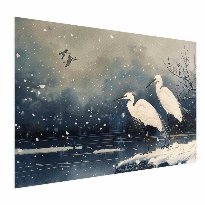 Plakat Artgeist Czaple nad stawem 60x40 cm bez ramy 1 szt