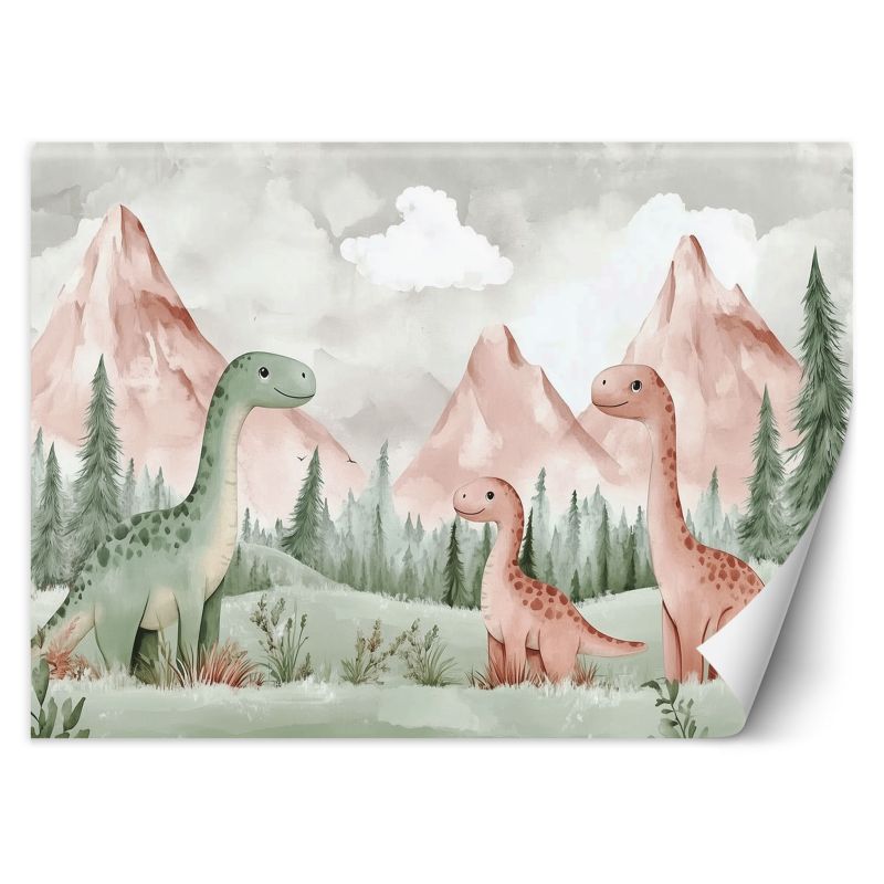 Fototapeta Feeby Dinozaury Góry Las Zielony 350x245 1 szt