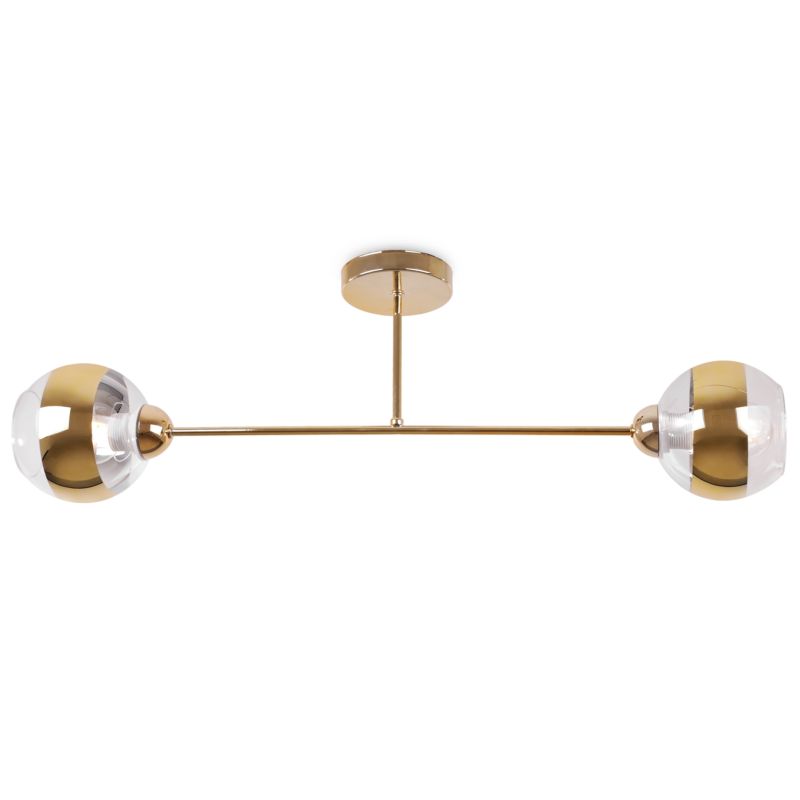 Lampa sufitowa wisząca Light Home LH Asturia 2x E27 60W złoty klosz złoty 1szt.