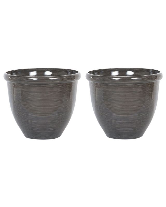 Zestaw 2 doniczek 44 cm brązowy Tesalia 1 par.