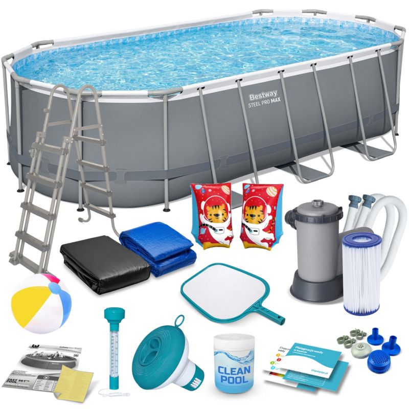 Basen ogrodowy Bestway stelażowy 549x274x122cm 56710-17w1 1szt.