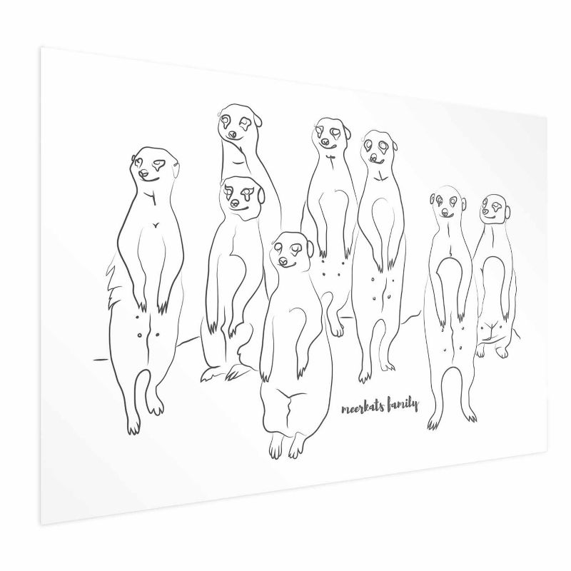 Plakat Artgeist Rodzina surykatek 30x21 cm bez ramy 1 szt