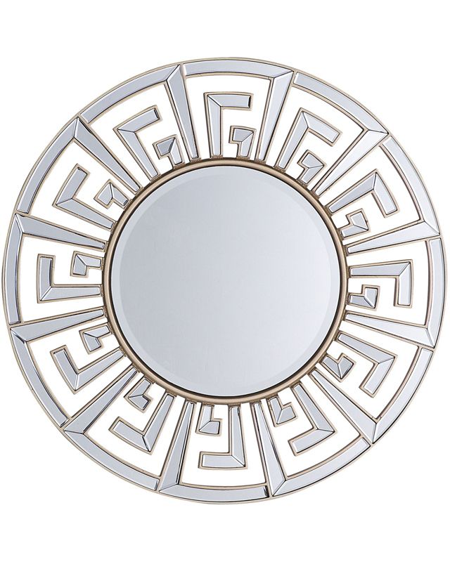 Lustro ścienne Flers 70 cm 70 cm Metal Złoty 1 szt.