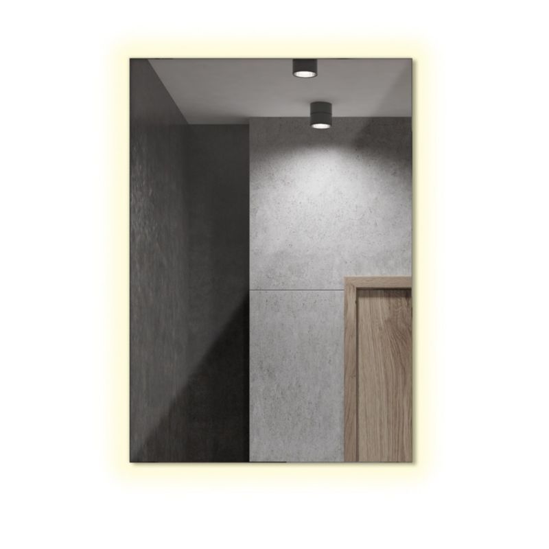 Lustro LED Tulup 70x50 cm Ciepły Prostokątne Glamour 1 szt.