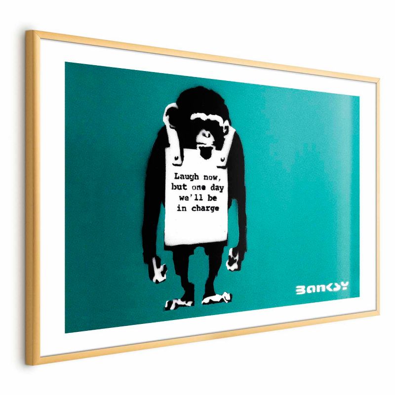 Plakat Artgeist Zła małpa 60x40 cm z ramą złotą 1 szt