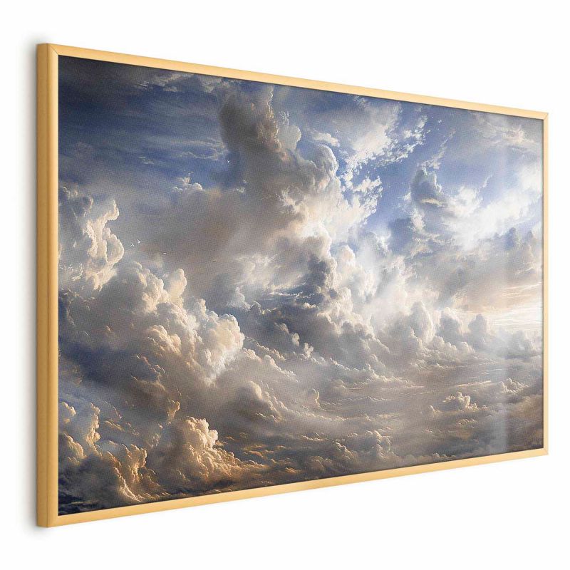 Plakat Artgeist Refleksy na chmurach 42x29,7 cm z ramą złotą 1 szt