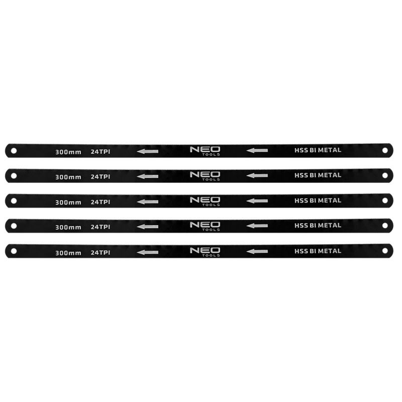 Brzeszczot do metalu NEO TOOLS 300 x 12,5 mm, bimetal, 5 szt. 1 kpl