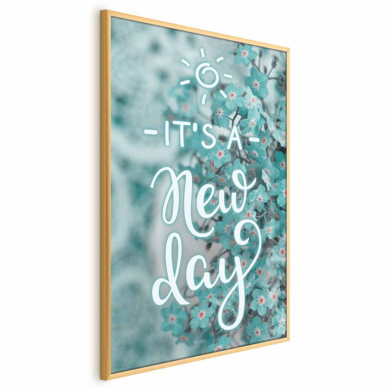 Plakat Artgeist New day 40x60 cm z ramą złotą 1 szt
