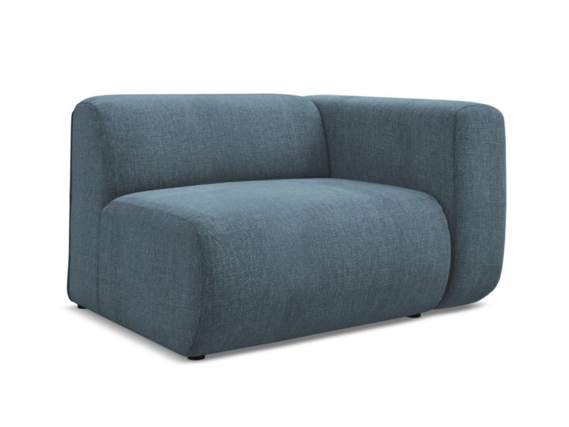 Moduł z podłokietnikiem prawy Makamii Ekahi z tkaniny szenilowej 114x89 cm jeans 1 szt.