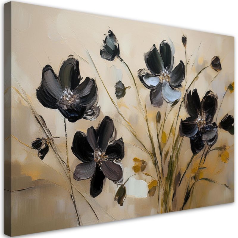 Obraz do salonu sypialni Feeby Malowane Kwiaty Maki 90x60 cm 1 szt