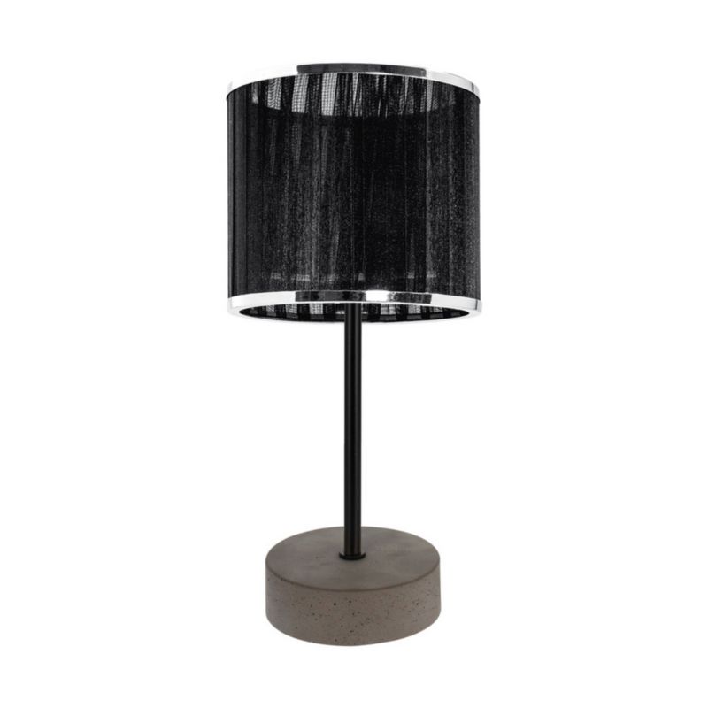Lampa Stołowa SPOT Light 1xE14 25W Połączenie Szarego Betonu i Czarno Chromowanej Tkaniny, Polski Producent, 1szt.