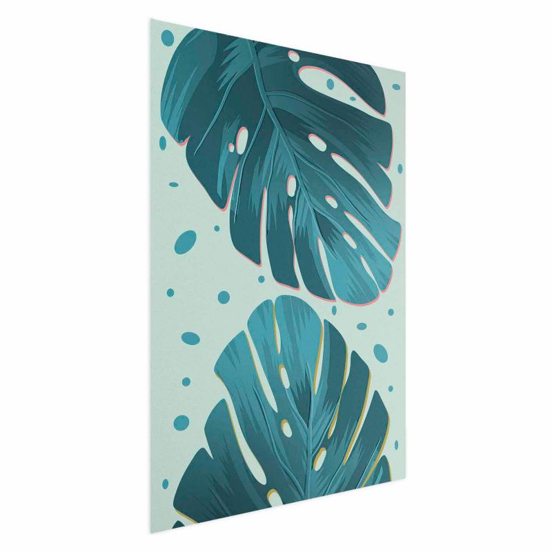 Plakat Artgeist Zroszone liście 29,7x42 cm bez ramy 1 szt