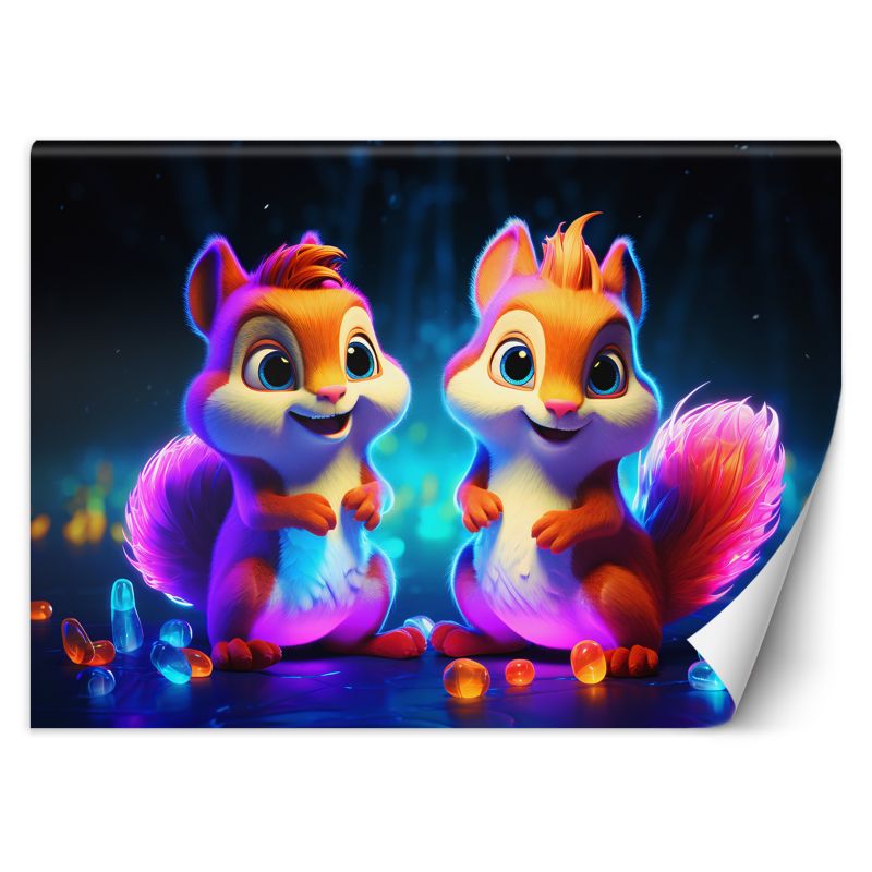 Fototapeta Feeby Neonowa wiewiórka 254x184 1 szt