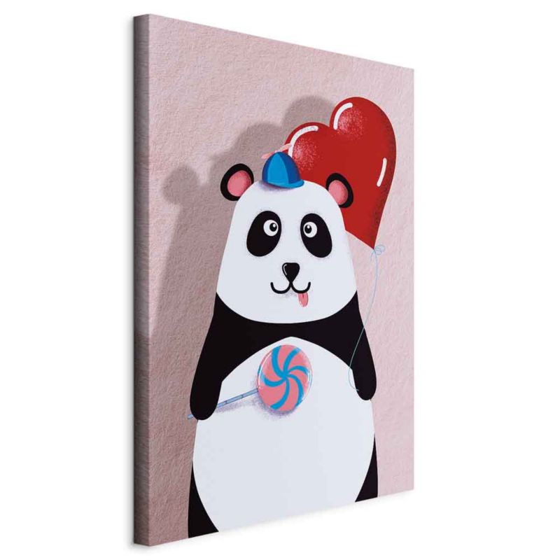 Obraz Artgeist Panda z balonikiem 80 x 120 cm flizelina 1 szt