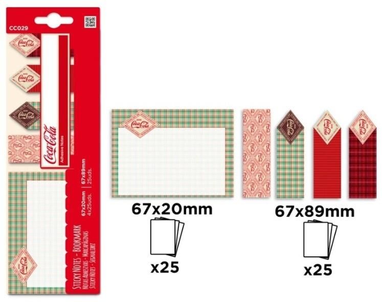 Karteczki samoprzylepne restauracyjne Coca-Cola