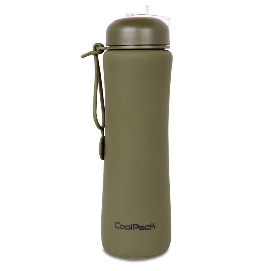 CoolPack Bidon Silikonowy Pump 600 ml Rpet Olive
