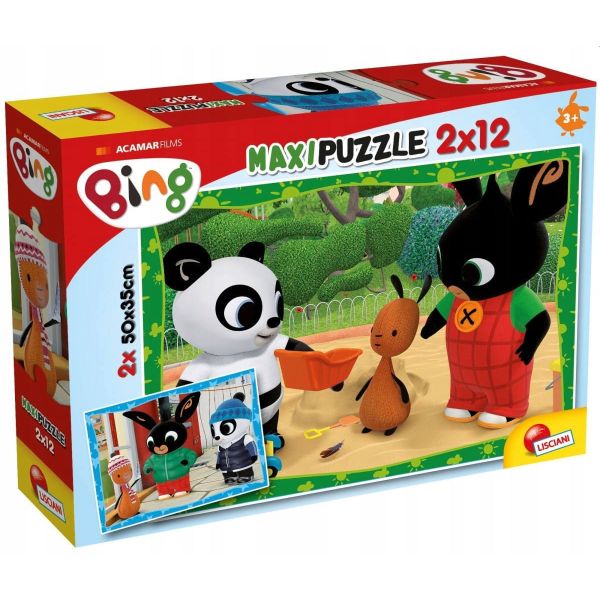Puzzle Supermaxi podłogowe BING, 2x12 elementów